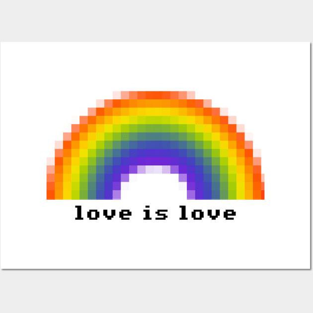 rainbow love is love is love Wall Art by sloganeerer